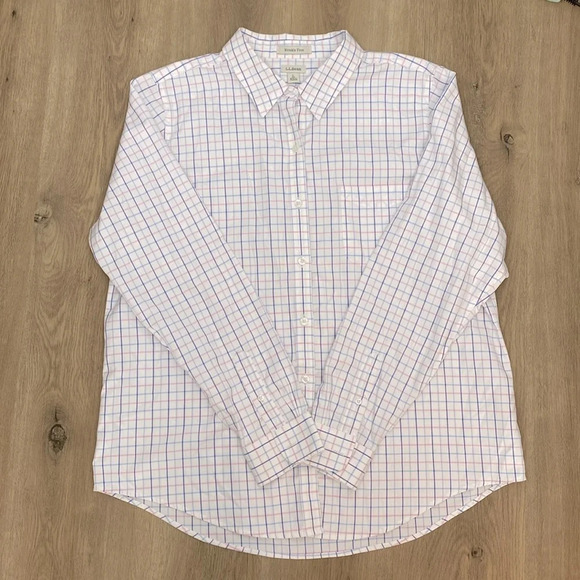 L.L. Bean Men's Wrinkle-Free Kennebunk Sport Shirt, Traditional Fit Check - Picture 1 of 11